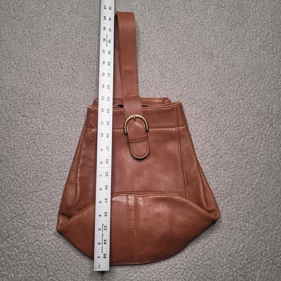VTG Coach Bag Large Soho Sling Brown Leather Backpack USA Boho 90s Classic 4160 - Picture 6 of 16